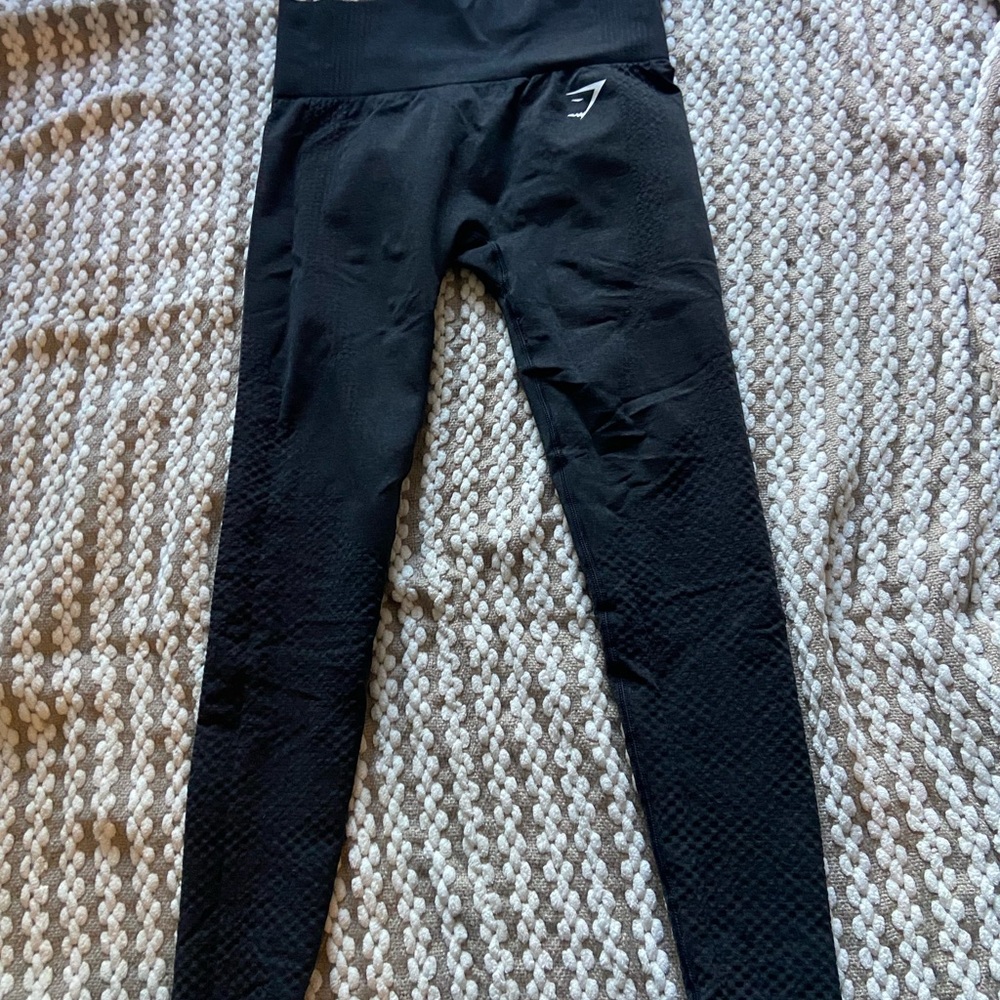 Gymshark Black High-Waist Textured Leggings
